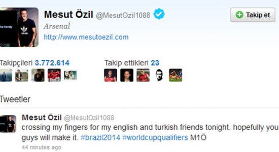 Mesut Özil'den mesaj var